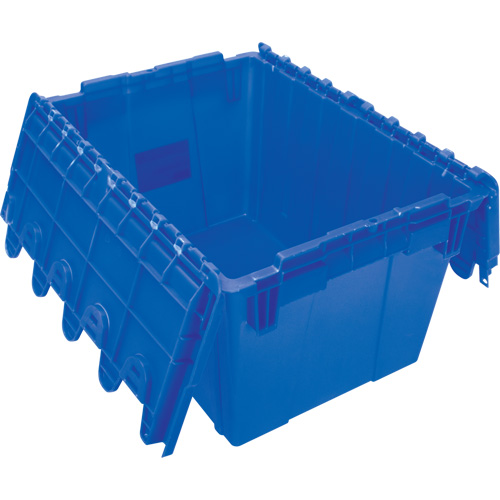 Contenant de distribution en plastique avec dessus basculant, 21,65" x 15,5" x 12,5", Bleu Dufferin Supply