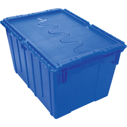 Contenant de distribution en plastique avec dessus basculant, 21,65" x 15,5" x 12,5", Bleu Dufferin Supply