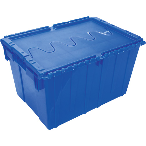 Contenant de distribution en plastique avec dessus basculant, 21,65" x 15,5" x 12,5", Bleu Dufferin Supply