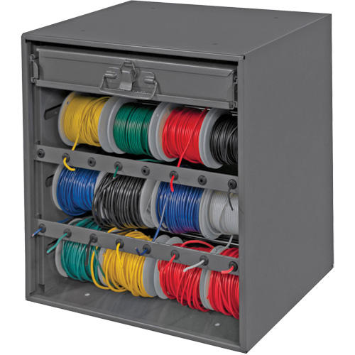 Wire and Terminal Storage Cabinet, Steel, 1 Drawers, 15-9/16" x 11-7/8" x 16-3/8", Grey Dufferin Supply