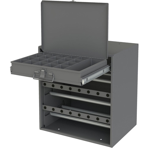 Wire and Terminal Storage Cabinet, Steel, 1 Drawers, 15-9/16" x 11-7/8" x 16-3/8", Grey Dufferin Supply