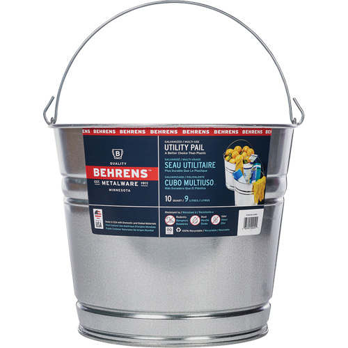 Seau, Acier galvanis&eacute;, 9 L Dufferin Supply
