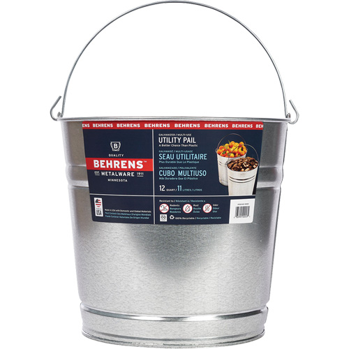 Seau, Acier galvanis&eacute;, 11 L Dufferin Supply