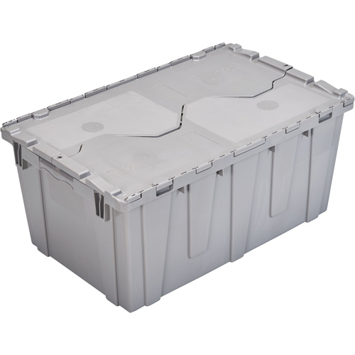 FP243C FliPak Nestable Tote, 26.9" x 16.9" x 12.1", Grey Dufferin Supply