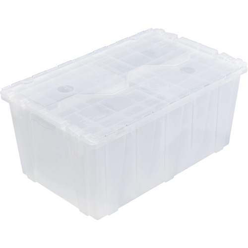 FP243C FliPak Nestable Tote, 26.9" x 16.9" x 12.1", Clear Dufferin Supply