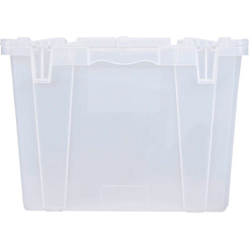 FP243C FliPak Nestable Tote, 26.9" x 16.9" x 12.1", Clear Dufferin Supply