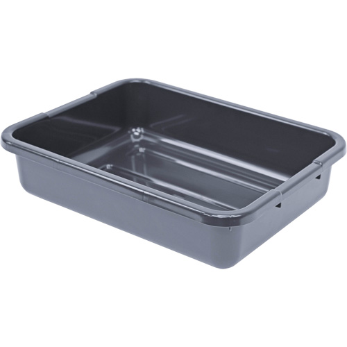 All-Purpose Ribbed-Bottom Storage Tub, 5" H x 15" D x 21" L, Plastic, Grey Dufferin Supply