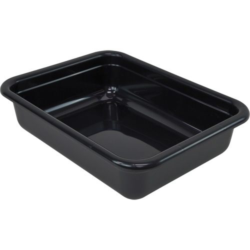 All-Purpose Flat-Bottom Storage Tub, 5" H x 17" D x 22" L, Plastic, Black Dufferin Supply