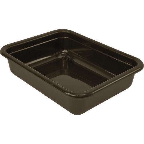 All-Purpose Flat-Bottom Storage Tub, 5" H x 17" D x 22" L, Plastic, Brown Dufferin Supply