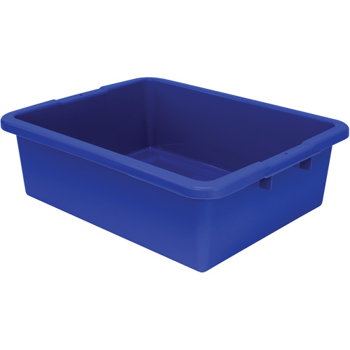 All-Purpose Ribbed-Bottom Storage Tub, 7" H x 17" D x 22" L, Plastic, Blue Dufferin Supply