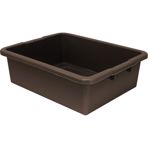 Bac d'entreposage tout usage &agrave; fond rainur&eacute;, 7" ha x 17" p x 22" lo, Plastique, Brun Dufferin Supply