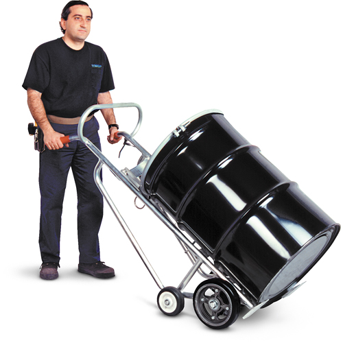 Drum Truck with Hand Brake, Aluminum Construction, 25 - 55 US Gal. (20 - 45 Imperial Gal.) Dufferin Supply