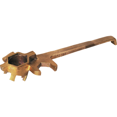 Cl&eacute; anti&eacute;tincelante de luxe pour barils, Ouverture de 1-1/4", Poign&eacute;e 3-1/4", Alliage de bronze Dufferin Supply