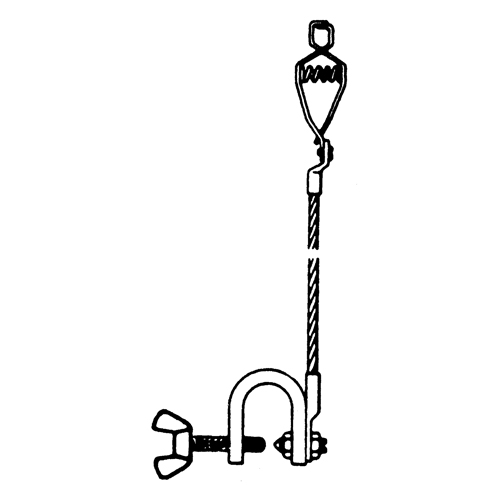 Light-Duty Bonding & Grounding Wire Assemblies - Alligator Clip & Small C-Clamps Dufferin Supply