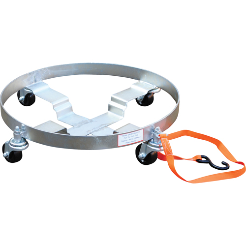 Chariots &agrave; &eacute;tages multiples pour baril, Acier, Capacit&eacute;e 900 lb, Diam&egrave;tre 23-1/2", Roue en Caoutchouc Dufferin Supply