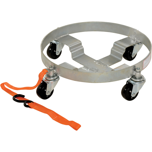 Multi-Tier Drum Dollies, Steel, 900 lbs. Capacity, 19" Diameter, Rubber Casters Dufferin Supply