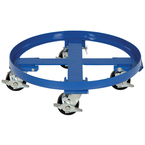 Socle roulant robuste pour baril, Acier, Capacit&eacute;e 2000 lb, Diam&egrave;tre 24-1/8", Roue en Ph&eacute;nolique Dufferin Supply
