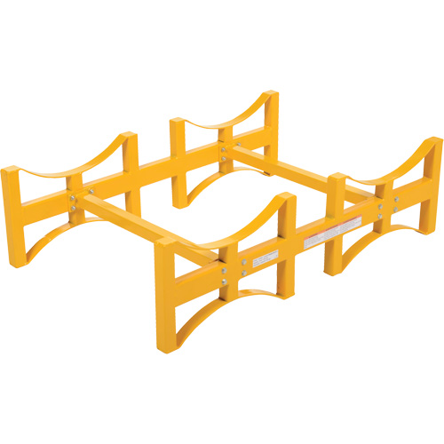 Porte-barils empilable en acier, 2 barils, Capacit&eacute; de 1600 lb, 45-1/2" la x 29-7/8" p x 12-3/4" h Dufferin Supply