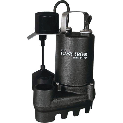 Cast Iron Submersible Sump Pump with Vertical Float Switch, 67 GPM, 33 V, 5 A, 1/3 HP Dufferin Supply
