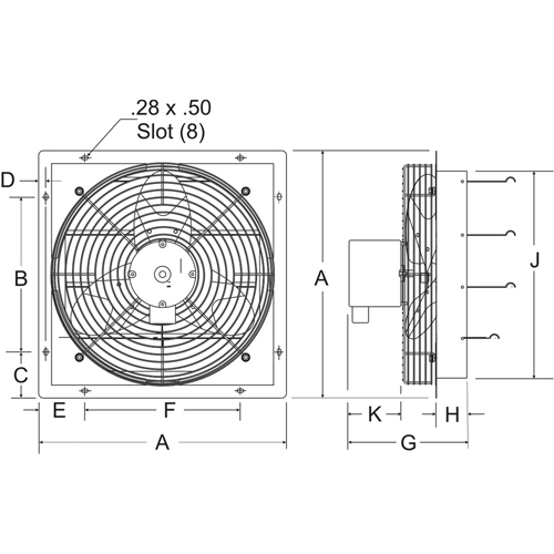 Ventilateurs d'&eacute;vacuation &agrave; volets Dufferin Supply