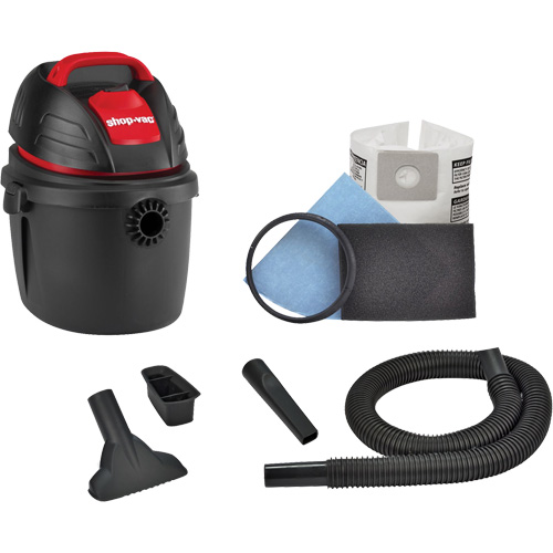 Aspirateur portable pour atelier, Secs-humides, 2,5 CV, 2,5 gal. US (9,5 litres) Dufferin Supply
