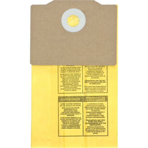 Genuine Back Pack Vacuum Collection Filter Bags, 1.75 US gal. Dufferin Supply