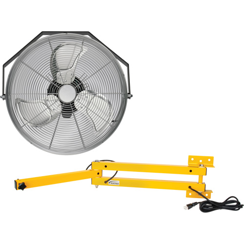 Industrial Workstation Fan Kit with Double Locking Arm, 18" Dia., 3 Speeds Dufferin Supply