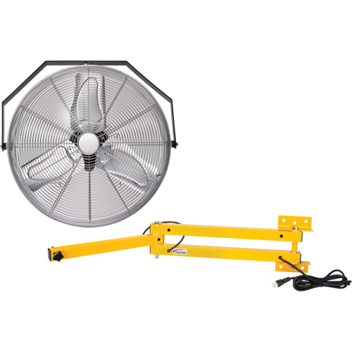 Industrial Workstation Fan Kit with Double Locking Arm, Industrial, 24" Dia., 3 Speeds Dufferin Supply