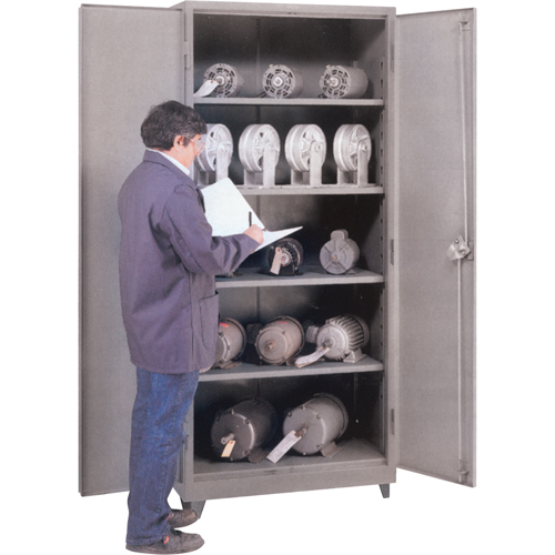 Armoires &agrave; calibre &eacute;lev&eacute;, Acier, 3 Tablettes, 60" h x 36" la x 21" P, Gris Dufferin Supply
