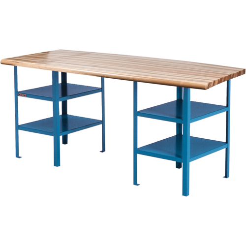 Extra Heavy-Duty Pedestal Workbench, 2500 lbs. Cap., 120" W x 30" D, 34" H Dufferin Supply