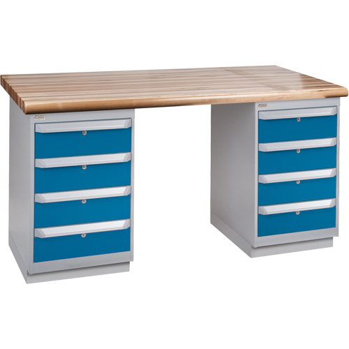 Pre-Designed Workbench, Dual Drawers, 2500 lbs. Cap., 72" W x 36" D, 34" H Dufferin Supply
