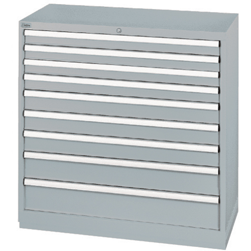 Drawer Cabinets, 9 Drawers, 40-1/4" W x 22-1/2" D x 41-3/4" H, Grey Dufferin Supply