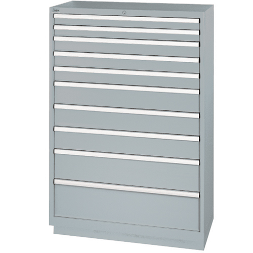 Armoires de rangement avec tiroirs, 10 tiroirs, 40-1/4" la x 22-1/2" p x 59-1/2" h, Gris Dufferin Supply