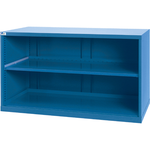 Shelf Cabinets, Steel, 33-1/2" H x 56-1/2" W x 28-1/2" D, Bright blue Dufferin Supply