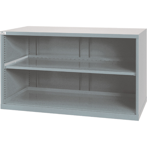 Shelf Cabinets, Steel, 33-1/2" H x 56-1/2" W x 28-1/2" D, Light Grey Dufferin Supply