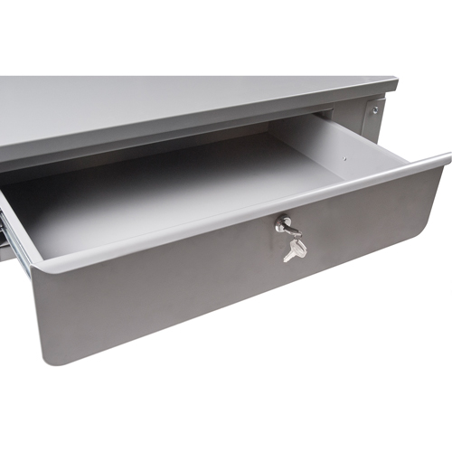 Wall-Mounted Shop Desk, 34-1/2" W x 28" D x 31" H, Grey Dufferin Supply