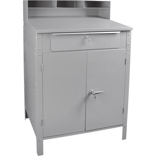 Pupitre d'atelier de style armoire, 34-1/2" la x 30" p x 53" h, Gris Dufferin Supply