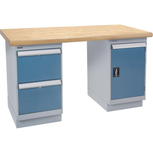 Heavy-Duty Workbench, Door & Drawers, 1500 lbs. Cap., 60" W x 36" D, 34" H Dufferin Supply