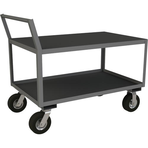 Low Profile Instrument Cart, 2 Tiers, 24-1/4" W x 51" D x 40-15/16" H, 1200 lbs. Cap. Dufferin Supply