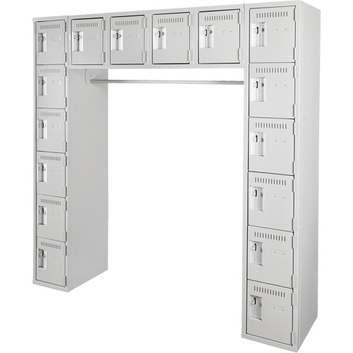 Assembled Archettes Clean Line Economy Lockers, 16 -tier, Bank of 3, 18" x 72" x 12", Steel Dufferin Supply