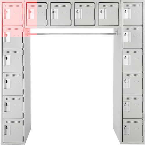 Assembled Archettes Clean Line Economy Lockers, 16 -tier, Bank of 3, 18" x 72" x 12", Steel Dufferin Supply