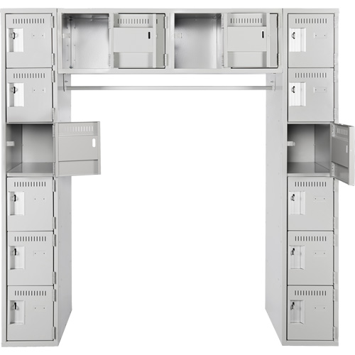 Assembled Archettes Clean Line Economy Lockers, 16 -tier, Bank of 3, 18" x 72" x 12", Steel Dufferin Supply