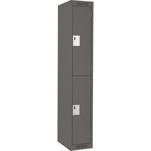 Casiers Clean Line, 2 niveaux, 12" x 18" x 72", Acier, Charbon, Rivet (assembl&eacute;) Dufferin Supply