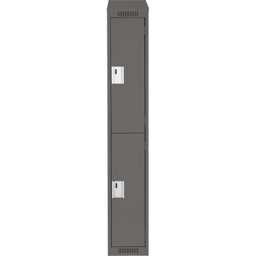 Casiers Clean Line, 2 niveaux, 12" x 18" x 78", Acier, Charbon, Rivet (assembl&eacute;) Dufferin Supply