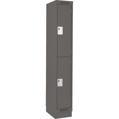 Casiers Clean Line, 2 niveaux, 12" x 18" x 76", Acier, Charbon, Rivet (assembl&eacute;) Dufferin Supply