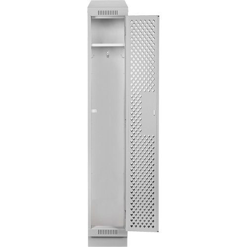Clean Line Lockers, 12" x 18" x 82", Steel, Grey, Rivet (Assembled), Perforated Dufferin Supply