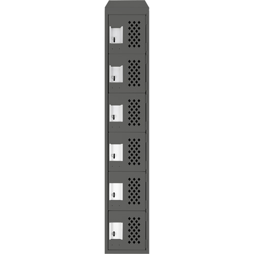 Petit casier perfor&eacute; Clean-Line, 6 niveaux, 12" x 72" x 12", Acier Dufferin Supply