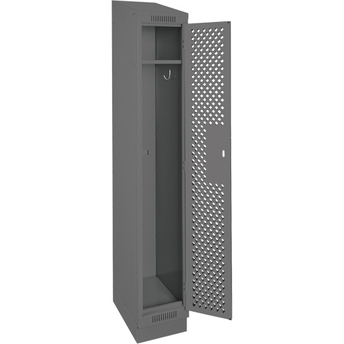 Casiers Clean Line, 12" x 18" x 82", Acier, Charbon, Rivet (assembl&eacute;), Perfor&eacute; Dufferin Supply