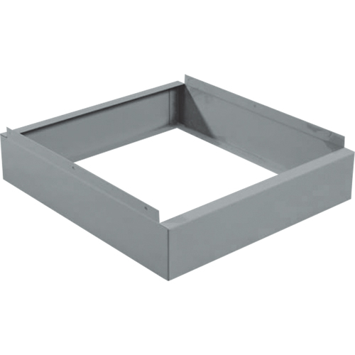 Base en retrait pour casiers &eacute;conomiques Clean Line, 2 Blocs, 4" lo x 24" la x 18" p, Gris, Acier Dufferin Supply