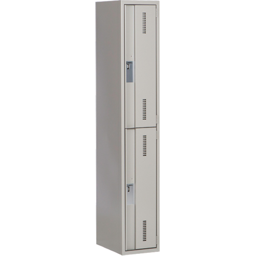 Casiers robustes Concorde, 2 niveaux, 12" x 18" x 72", Acier, Gris, Soud&eacute; (assembl&eacute;) Dufferin Supply